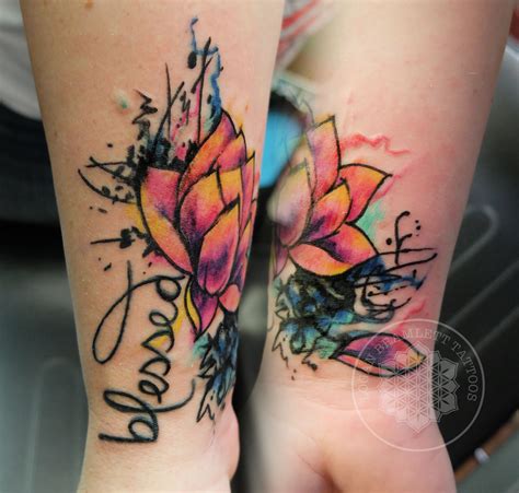 Absolutely Love This Watercolor Lotus Coverup Tattoo By Logan Bramlett