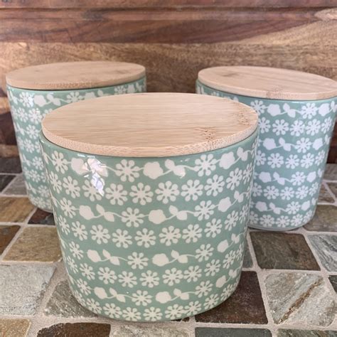 Stoneware Canisters Set Of Three Stoneware Canister Set Canister