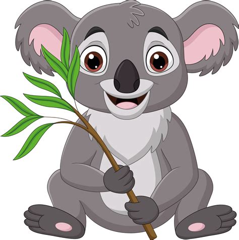 Happy Cartoon Koala Sitting Animal Wall Decal Tenstickers
