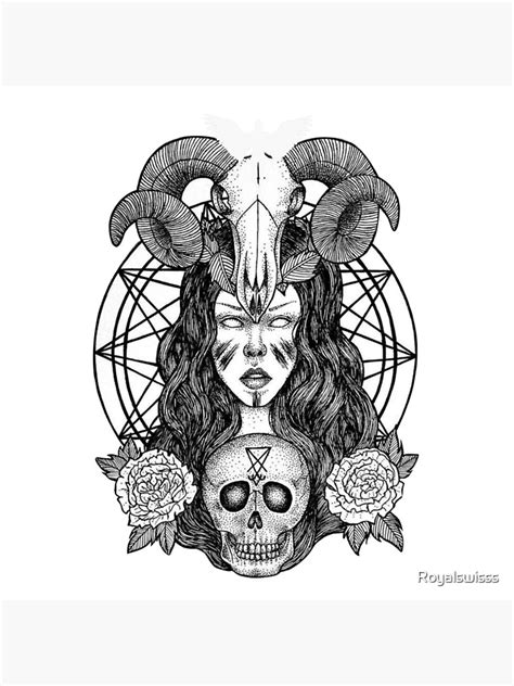 Baphomet Girl Poster By Royalswisss Redbubble