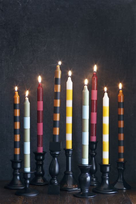 Try This Striped Candlesticks A Beautiful Mess