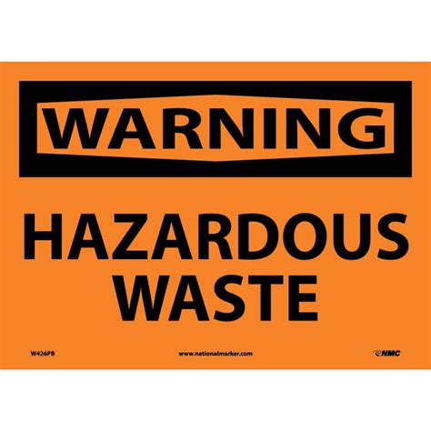 Nmc W Warning Hazardous Waste Sign