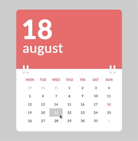 26 Html Calendar Templates Html Psd Css Free And Premium Templates