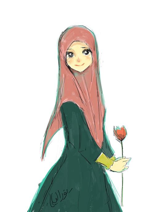 Top Gambar Muslimah Hijab Syar'i Kartun | Design Kartun.