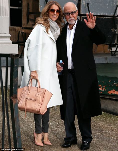 Celine Dion Bundles Up In Oversize Coat While Son Eddy Keeps Cosy In