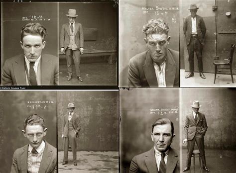 1920's mugshots of convicted Australian criminals. Moving top to bottom