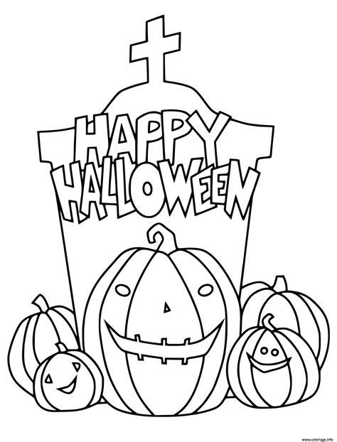 Coloriage Joyeuse Halloween Citrouilles 2021