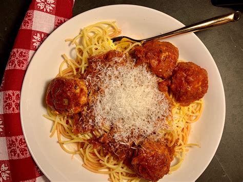 Italian Meatballs And Spaghetti Home Made