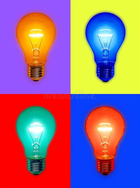 Colored Light Bulbs Stock Photo Image Of Glowing Colorful 4972790