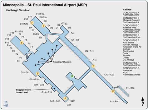 Msp Airport Map Delta Tourist Map Of English