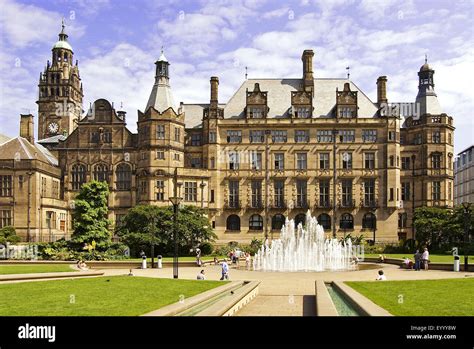 Town Hall Of Sheffield United Kingdom England Sheffield Stock Photo