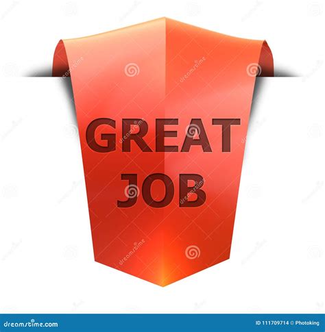 Banner Great Job Stock Illustration Illustration Of Awesome 111709714