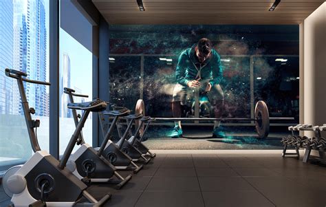 3d Fitness Squat 302 Wall Murals Aj Wallpaper