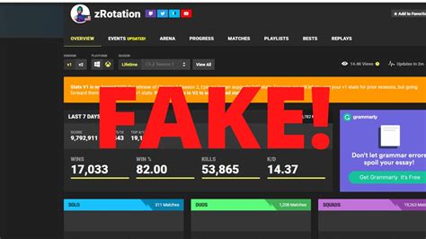 Exposing Zrotation The Fake Fortnite Account With 17000 Wins