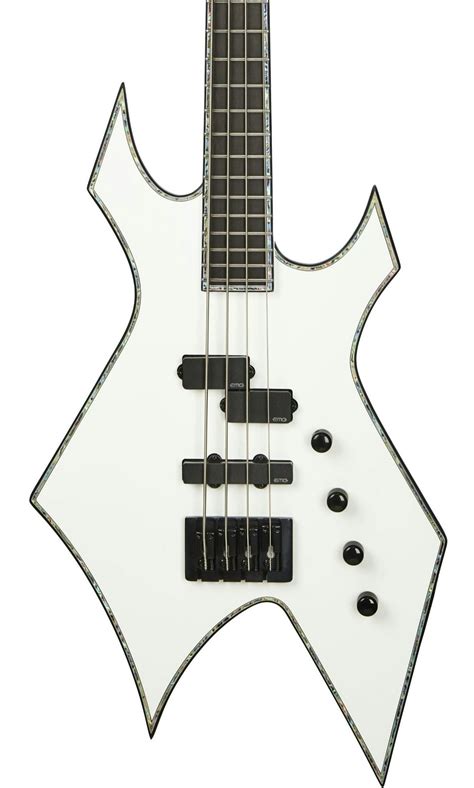 Bc Rich Extreme Series Chris Kael Signature Warlock Bass Guitar In Satin White Andertons Music Co