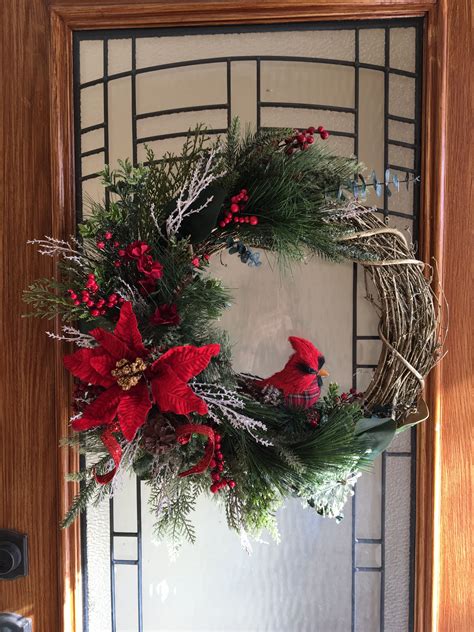 Cardinal Christmas Wreath Christmas Decorations Wreaths Christmas