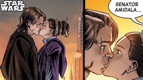 Anakin And Padme Caught Kissing Canon Star Wars Comics Youtube