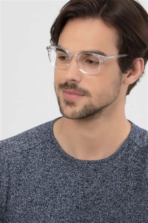morning stylishly sheer round eyeglasses eyebuydirect mens clear frame glasses mens