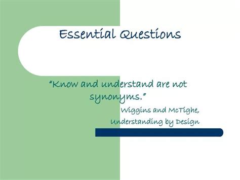 Ppt Essential Questions Powerpoint Presentation Free Download Id72805