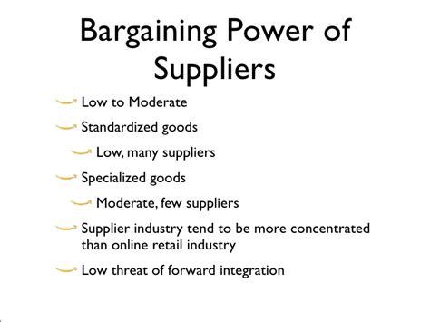 From luxury designer firms, the bargaining power tends to be higher. Strategy Seminar—Amazon.com