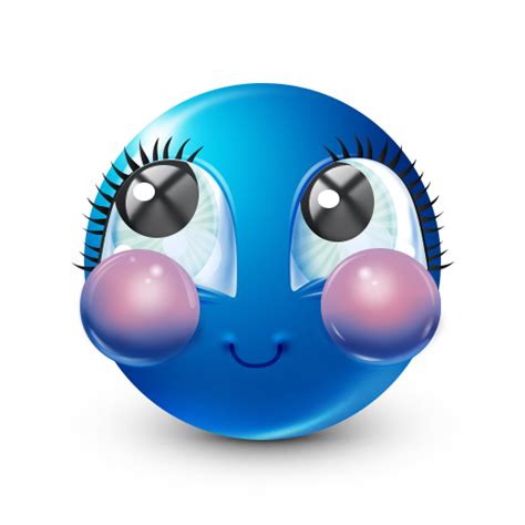 Seasick Smiley Blue Emoji