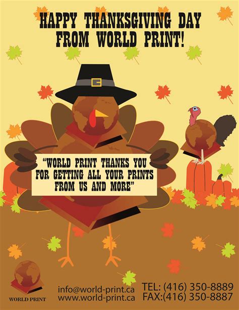 Pin By World Print On World Print Ads Happy Thanksgiving Day Print