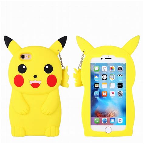 Haissky 3d Cute Cartoon Pikachu Case For Apple Iphone 5 5s Se 6 6s Plus