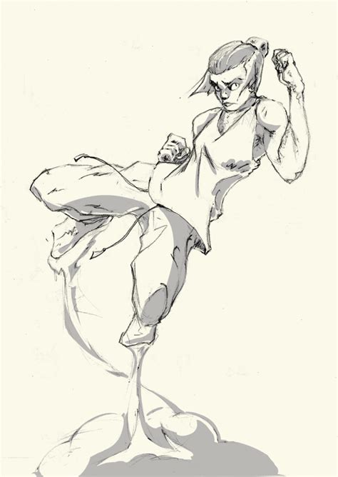 How to draw smaller cute young anime manga girls from basic shapes. Dynamic Anime Fighting Poses