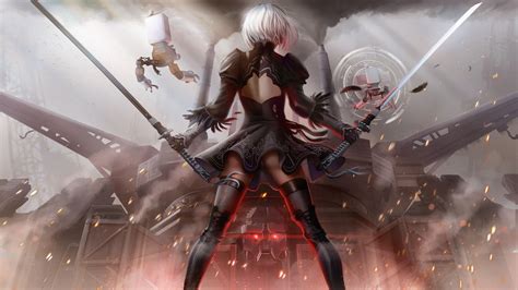 2b Nier Automata Nier Anime Girls 1920x1080 Wallpaper Wallhaven Cc