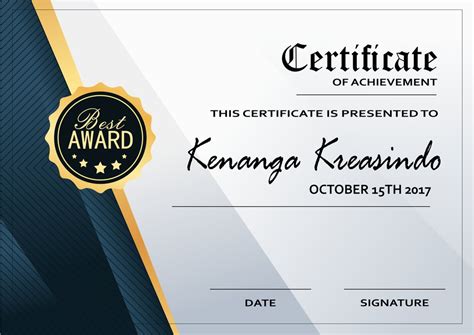 Bingkai Piagam Penghargaan Terbaik Format Coreldraw Download Gratis