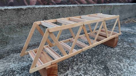 How To Make A Warren Truss Bridge With Popsicle Sticks Youtube