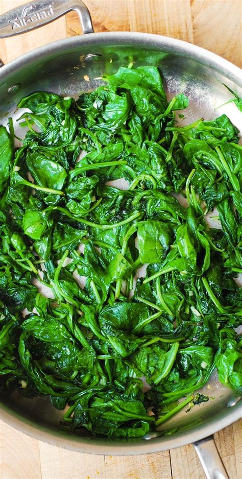 Best Cooked Spinach With Garlic Freshly Squeezed Lemon