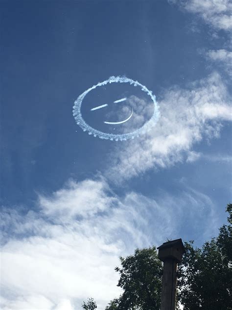 A Smiley Face Done By An Airplane After The Air Show Over My House 6