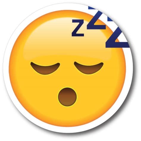 Sleeping Zzz Emoji Magnet 5 Round Decal Perfect For Car Etsy