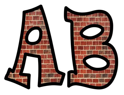 Brick Wall Bulletin Board Letters Productbrick Patterned
