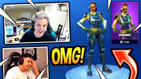 Ninja And Myth React To New Steelsight Skin She Thicc Fortnite