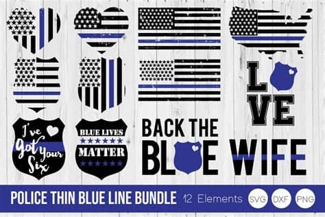 Svg and eps logo files that let you scale your logo to any size. Police Thin Blue Line Bundle SVG DXF, PNG Cut Files