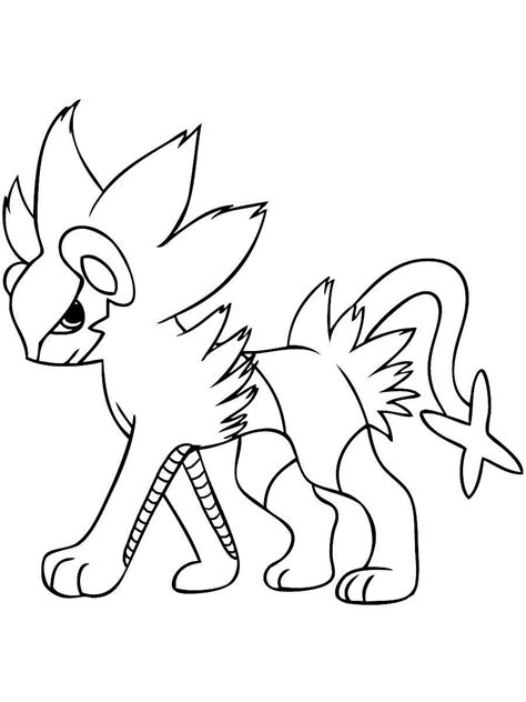 luxray pokemon coloring pages free printable