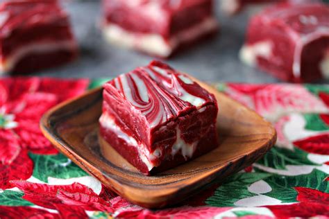 Red Velvet Swirl Fudge 4 Ingredients