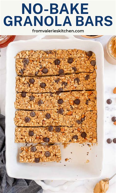 No Bake Granola Bars Easy To Customize Valerie S Kitchen