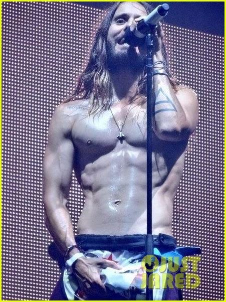 Photo Jared Leto Grabs Himself Again This Time Hes Shirtless Photo Just Jared