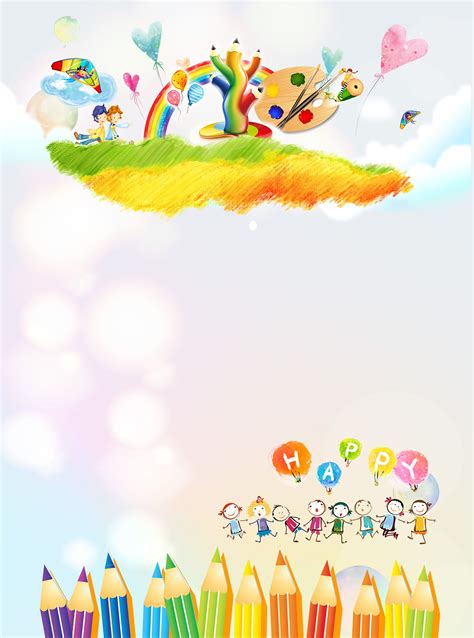 Childrens Painting Competition Poster Background Material Painting