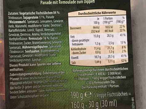 I love this recipe because you can make a large batch, freeze. Aldi, Veggie Fischstäbchen, mit Remouladen-Dip Kalorien ...
