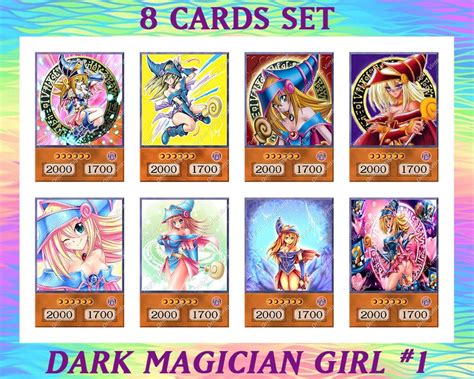 Yugioh Orica Dark Magician Girl 8 Customized Cards Set Etsy