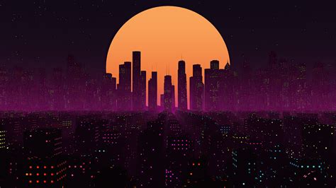 Retrowave City Sunset Backiee