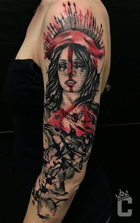 Watercolor tattoos thus stand out against most other tattoo styles, which tend to boast strong, dark lines. Customs watercolor tattoo by Skyler Espinoza at Certified ...