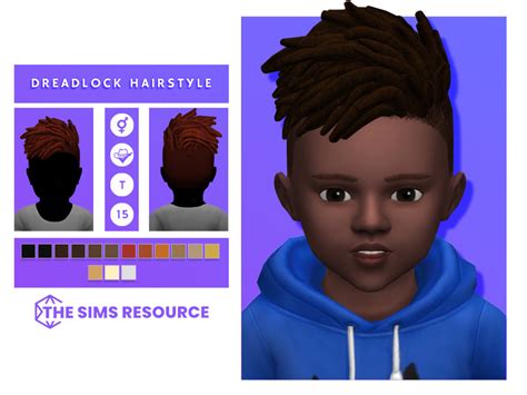 The Sims Resource Dreadlock Hairstyle Toddler In 2023 Dreadlock