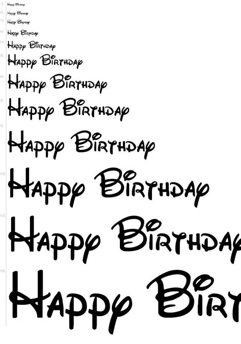 Walt Disney Fonts Happy Birthday Disney Disney Font Disney Letters