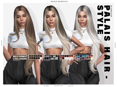 Palais Hair By Leah Lillith From Tsr • Sims 4 Downloads