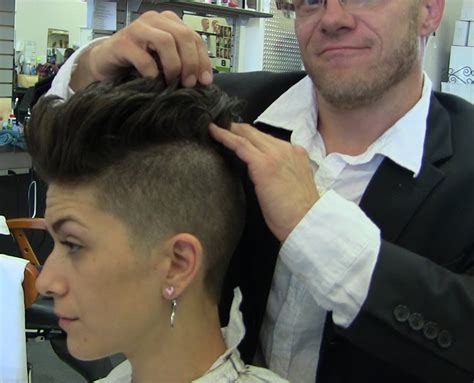 Short Sexy Shaved Womans Haircut Video Pink Inspired Youtube